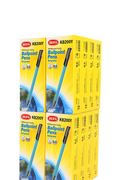 Retractable ballpoint pen 0.7mm-12 x boxes with 12 pens inside Black Ink