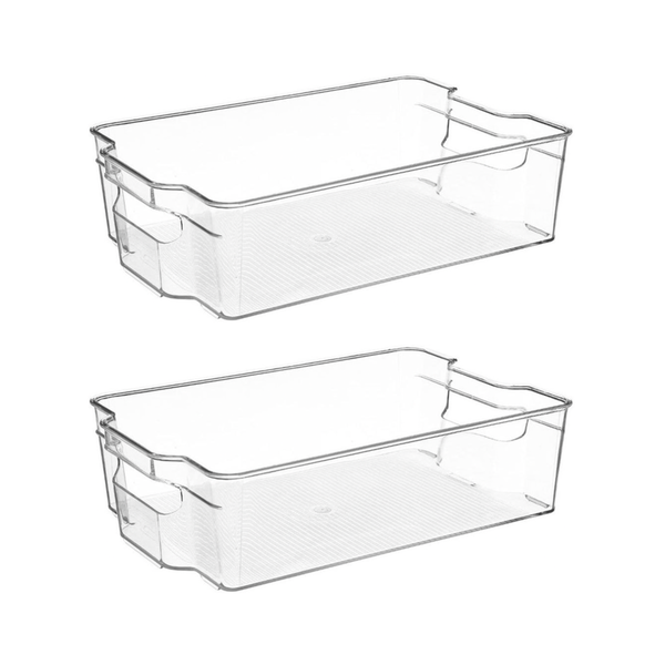 Fridge Storage Tray Container - 2 Pack