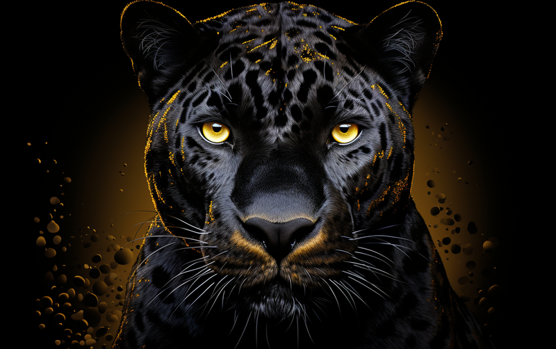 Canvas Wall Art - Majestic Panther Portrait - BK0266