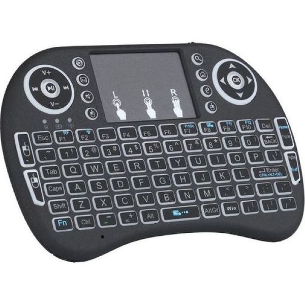 Mini Wireless Backlit Multimedia Keyboard with Touchpad