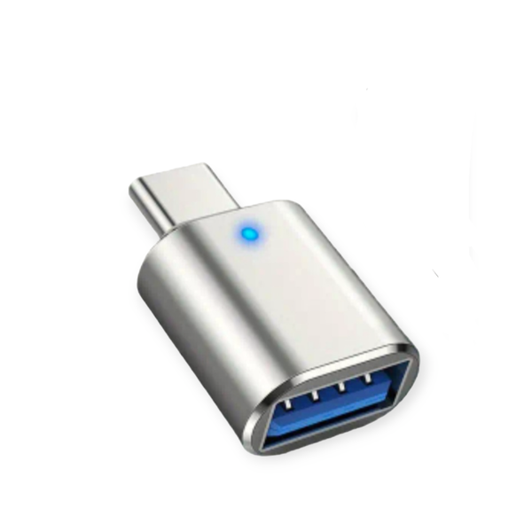 Type C Male To USB 3.0 OTG Adapter With Blue LED Indicator Light