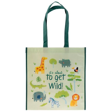 Stephen Joseph Recycled Gift Bag / Shopper Large Zoo Image