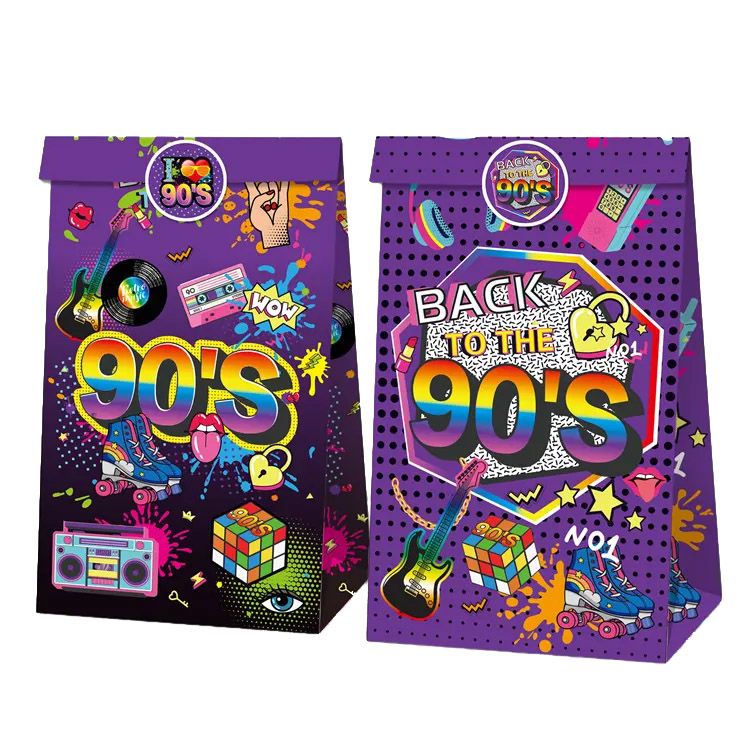 Party Favor Bags with Stickers - 90's Disco Theme - 12 Bags | Shop ...