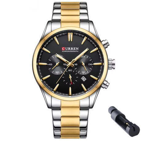 Curren - Men Luxury Sport Chronograph Stainless Steel Watch Image