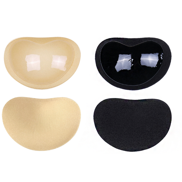 2 Pairs Of Heart-Shaped Silicone Thick Sponge Breast Pads