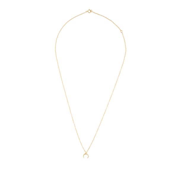 Gold Plated Sterling Silver Crescent Moon Necklace