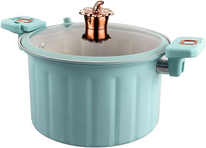 Multifunctional Cast Iron Stockpot With Glass Lid 10L Pressure Cooker- Roma