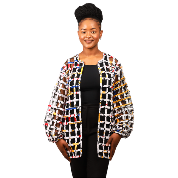 Ndebele Kese Basket Kimono Top