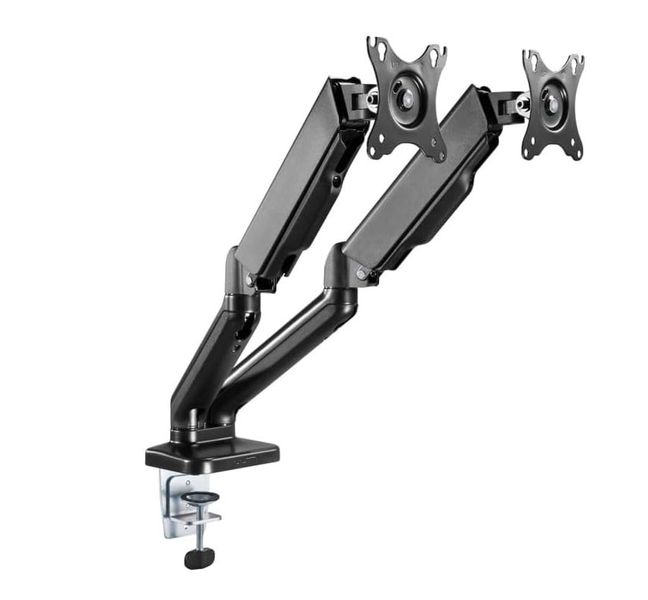Fits Most 17 to 32 Inch Monitors ,Dual Arm Monitor Bracket /TV Bracket