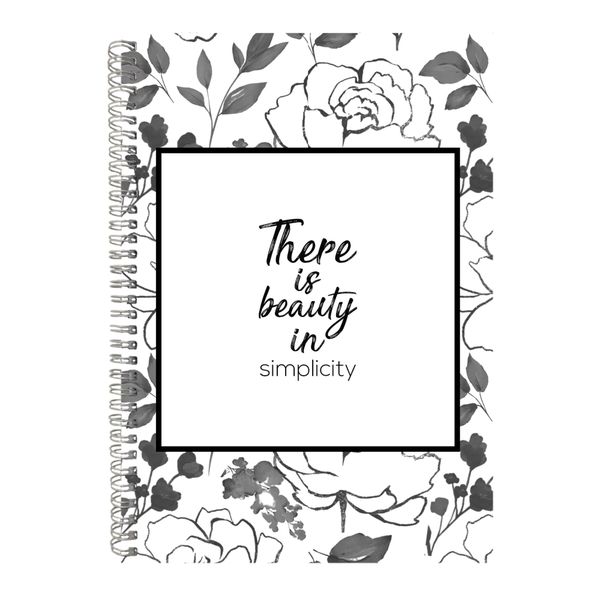 Beauty A4 Notebook Spiral Lined Motivational Words Graphic Notepad Gift 137