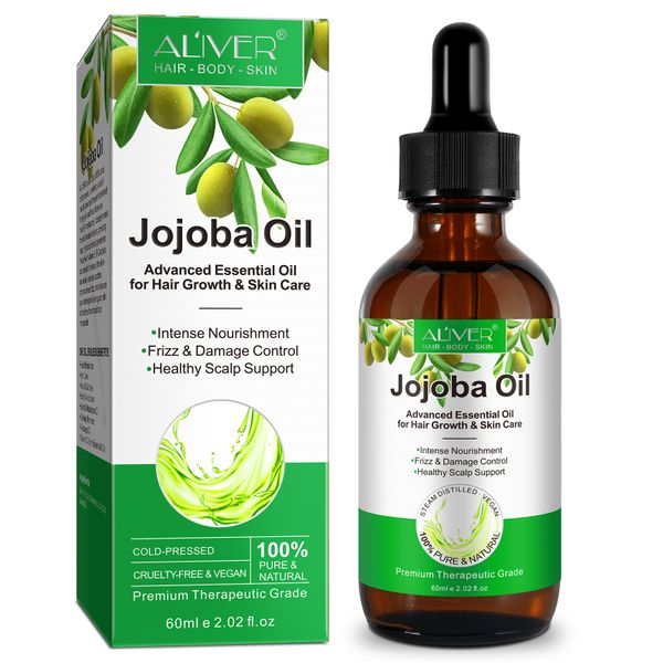 Aliver Pure Jojoba Oil Advanced Essential Hair Growth &amp; Skin Care 60ml