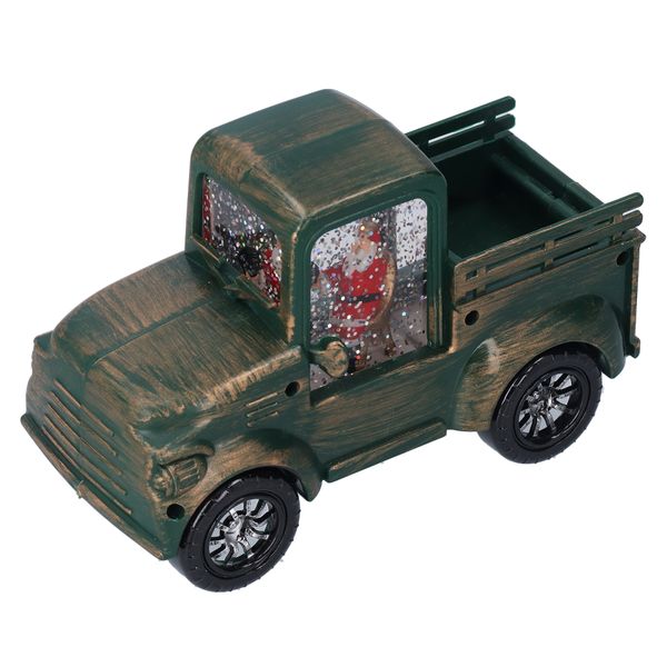 Vintage Green Christmas Retro Car LED Night Light with Santa