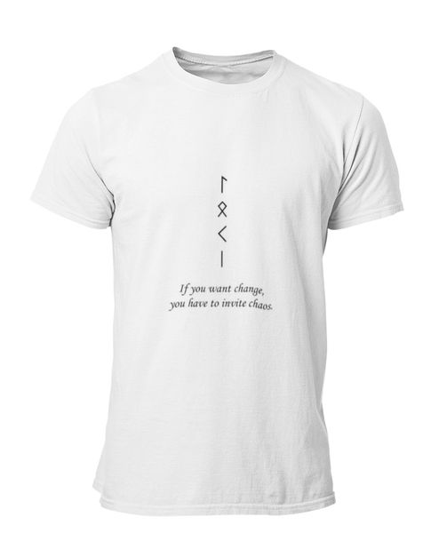 PepperSt Mens White T-Shirt - Chaos