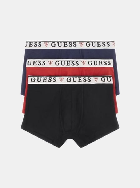 Guess - Men's Brian Hero Boxer Trunk - 3 Pack - Black White Combo