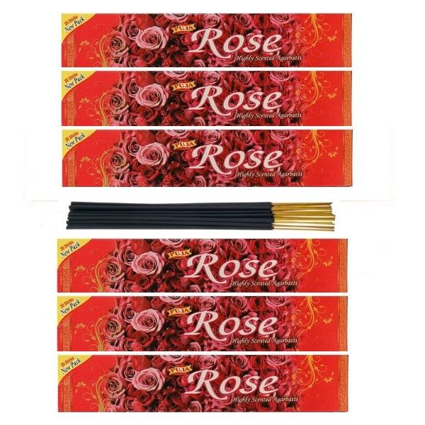 Puja Incense Sticks Highly Scented Agarbatti - Rose - 120 Sticks