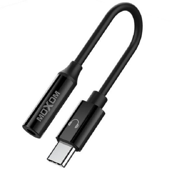 MOXOM Type-C to 3.5mm Earphone Headset Audio Aux power Adapter
