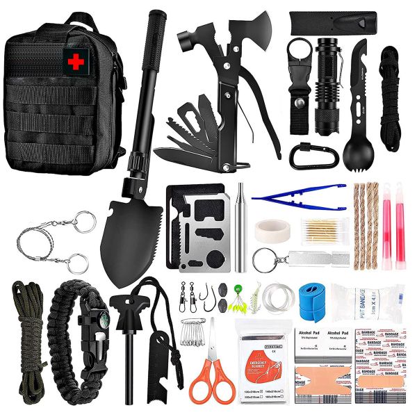 Survival Kit and First Aid Kit 137Piece Professional Survival Outdoor Gear