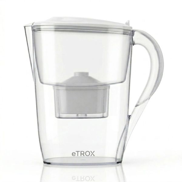 eTROX Water Filter Jug 2.6L with Cartridge - BPA-Free Filter Pitcher