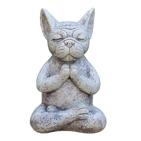 Meditating Dog Statue Buddha French Bulldog Meditating Statue