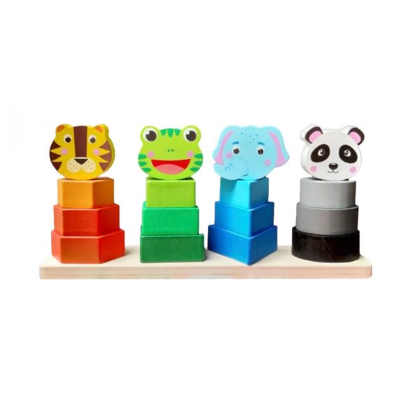Animal Column Stacking Toy for Toddlers - Early Learning Educational Toy
