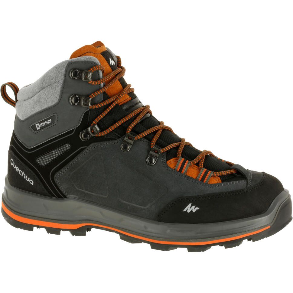 Quechua Men's Waterproof Leather High Trekking Boots MT100