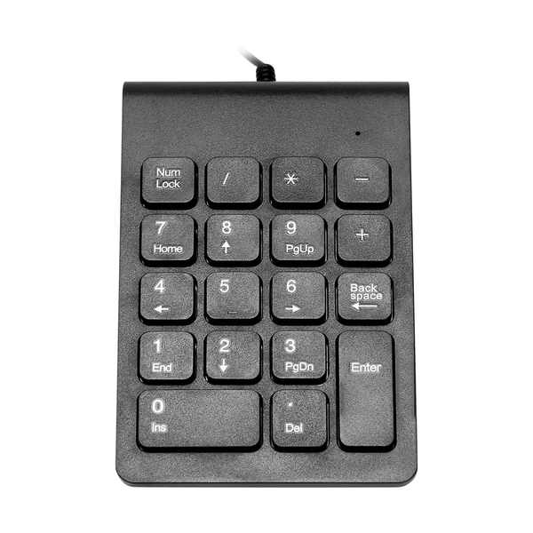 Mini Usb Wired Numeric Keypad Numpad 18 Keys Digital Keyboard (Black)