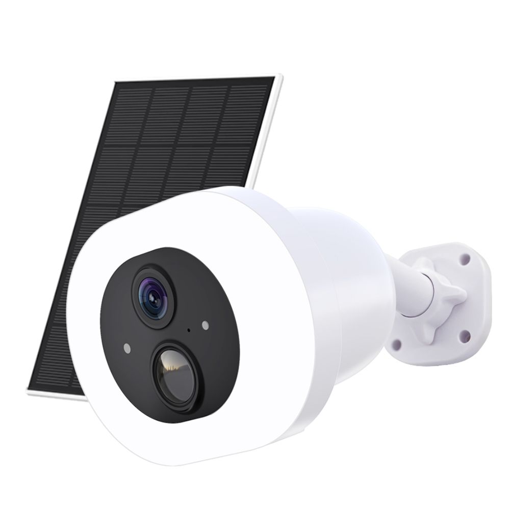 BezosMax 4MP Solar-Powered Security Camera for Home, IP66 Waterproof