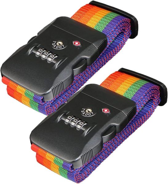 ZosuxaTravel Luggage Strap Adjustable Suitcase Belt with Combination Lock