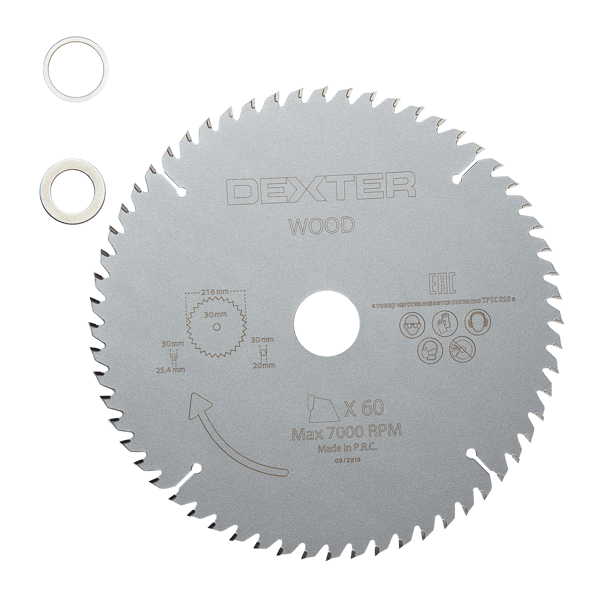 Dexter Circular Saw Blade To Cut Hard Wood Clean Cut 216mmx30mm