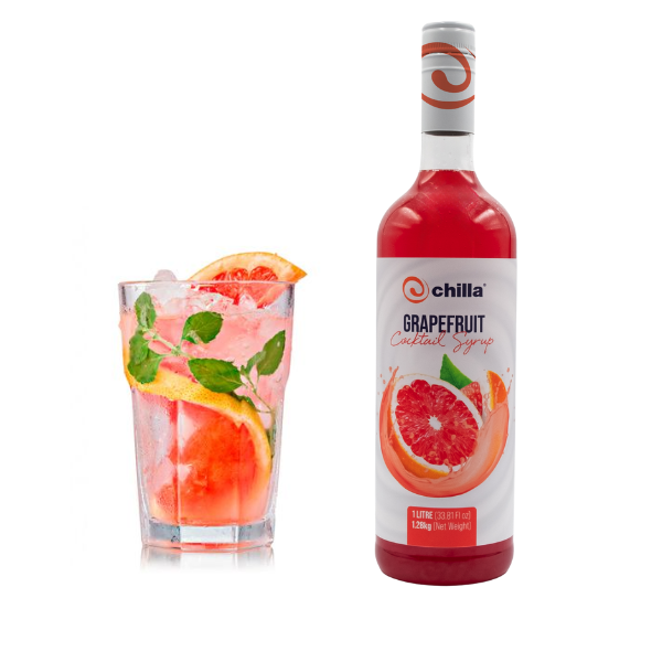 Chilla Pink Grapefruit Cocktail Syrup 1lt Coffee | Cocktail | Syrup | Fruit