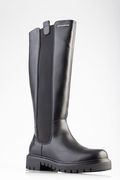 Sissy Boy: Mari Tall Boot with Gussed Side Detail