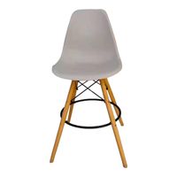 Padded Seat Wooden Leg Dining Chairs - White