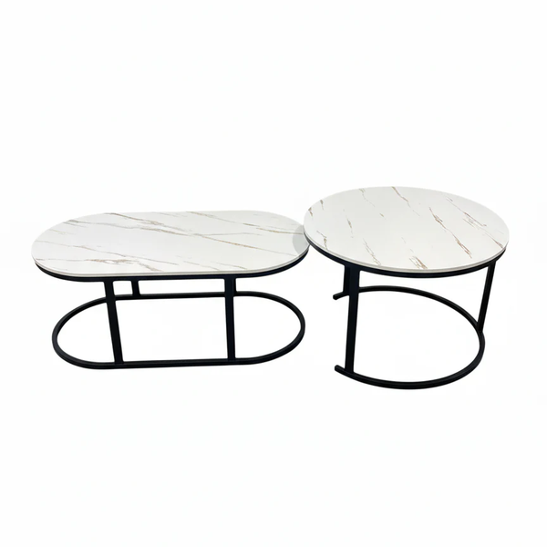 2-Piece Modern Nesting Coffee Table Set