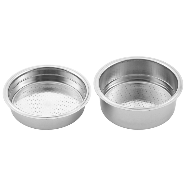 2PCS 51mm Stainless Steel Coffee Machines Pressurized Filter Basket Powder