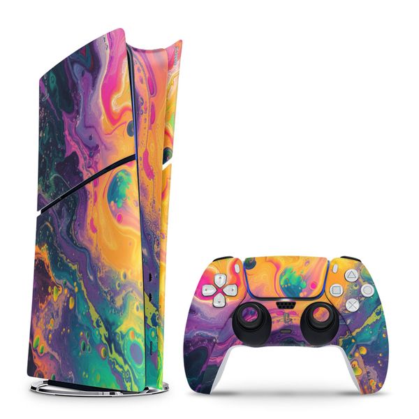 Decal Skin Compatible with PS5 Slim Digital - Acrylic Splash (Decal Only)