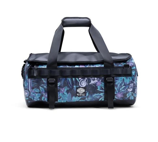 Harley-Davidson x Reyn Spooner Hawaiian Waterproof Duffel Bag - Orange