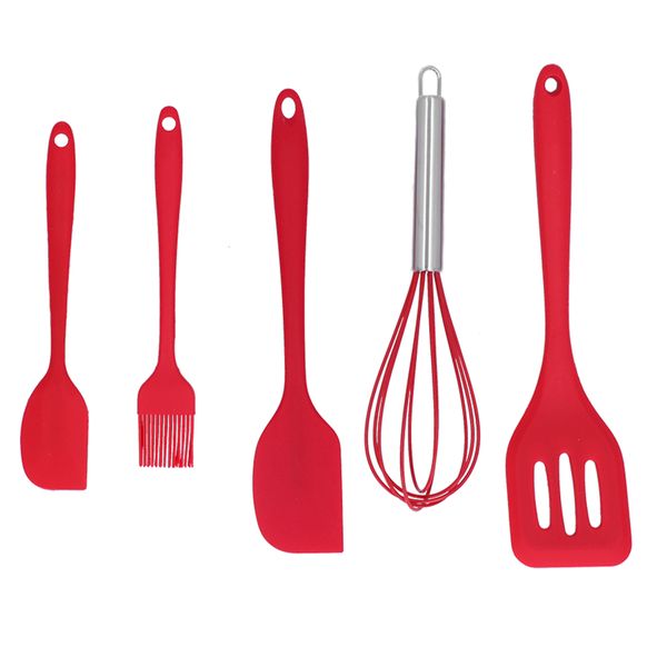 5piece/Set Silicone Spatula DIY Kitchen Utensil Baking Tool Cake Decoration