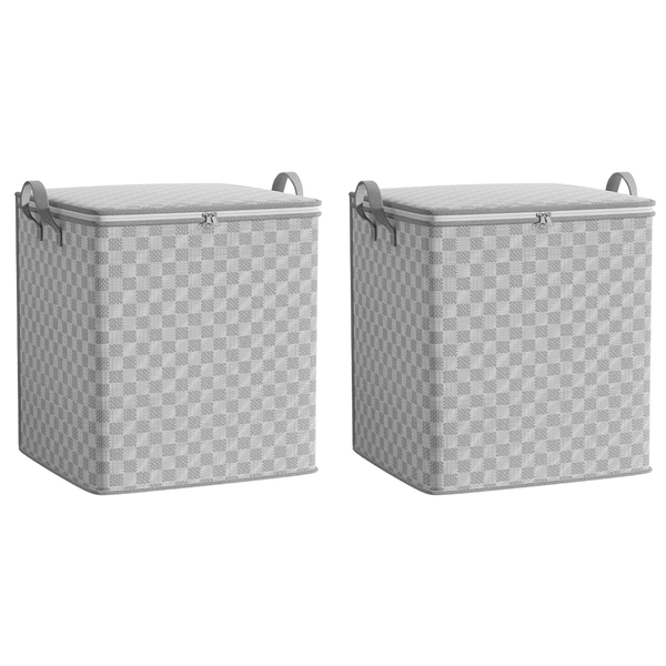 Non-Woven Checkered Dust-Proof Storage Bags - 2 Pack