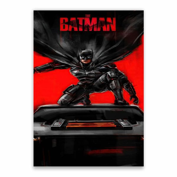 The Batman On A Car Poster - A1