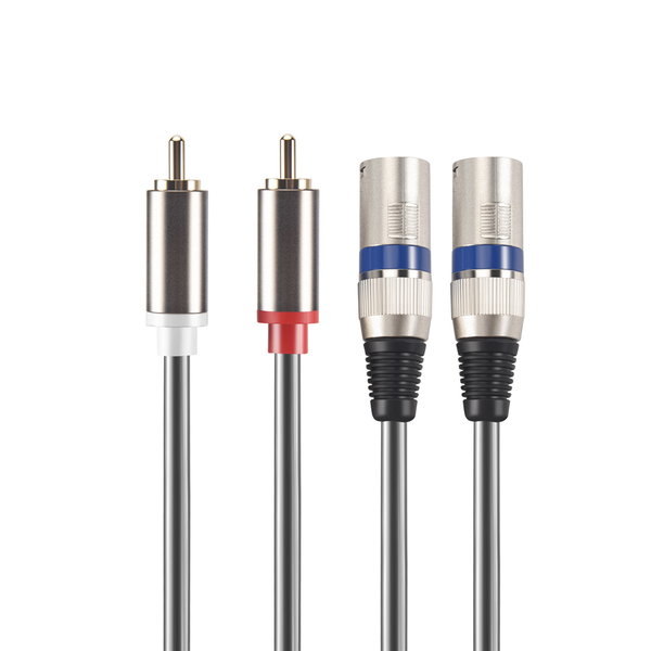 1.5M Dual Rca Male To Xlr Male Cable 2 Xlr To 2 Rca Plug Adapter