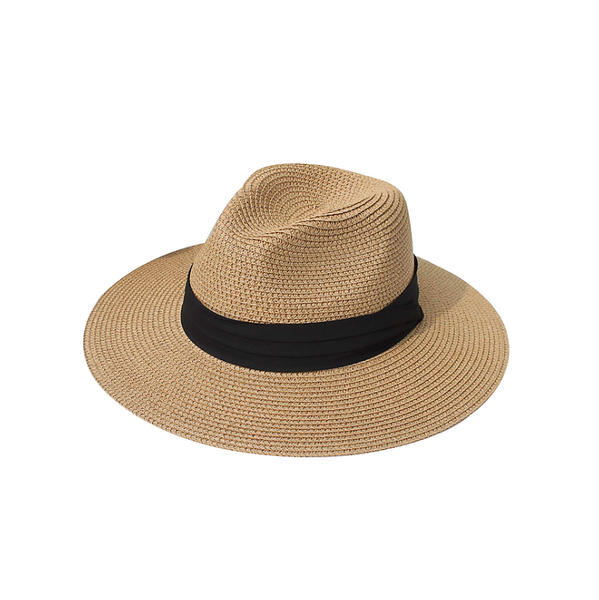 Wide Edged Woven Panama Hat, Summer Beach Sun Hat