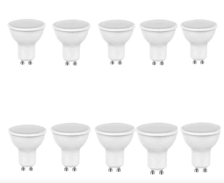 10 Pack - LED Dimmable 5w Down Lights GU10 Warm White