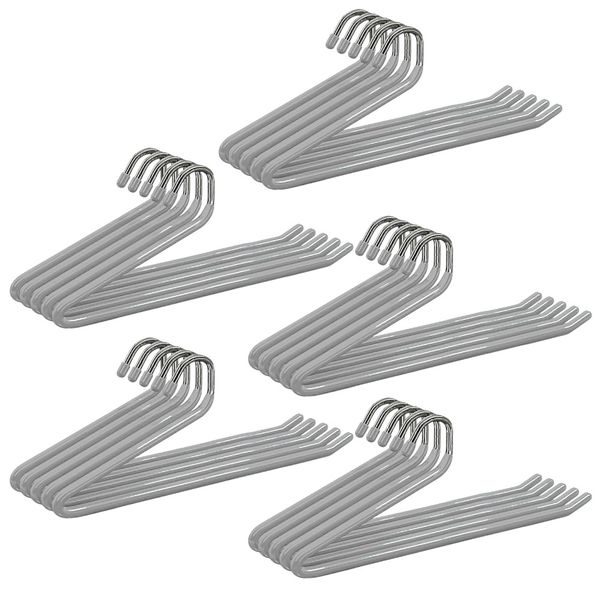 Pants Hangers - Non-Slip Metal Pant Hangers - Grey - 25 Pieces