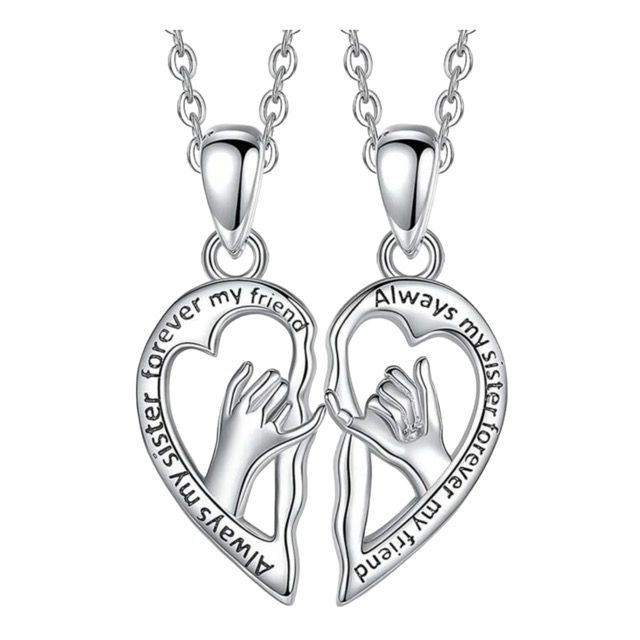 Couple Necklace Pinky Promise Posture Fashion Love Heart