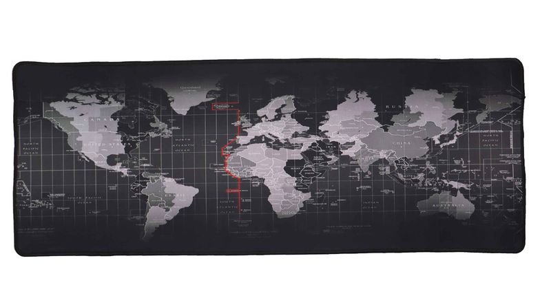 Extended Anti-Slip Mouse Pad with World Map