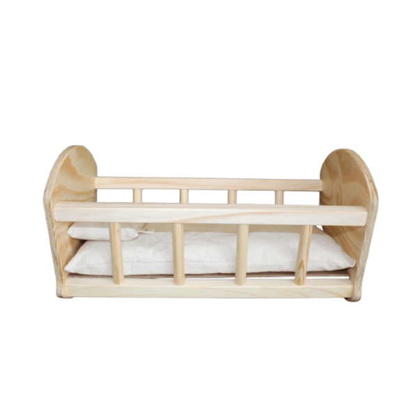 Baby Doll Bed/Cradle Wooden - Varnished