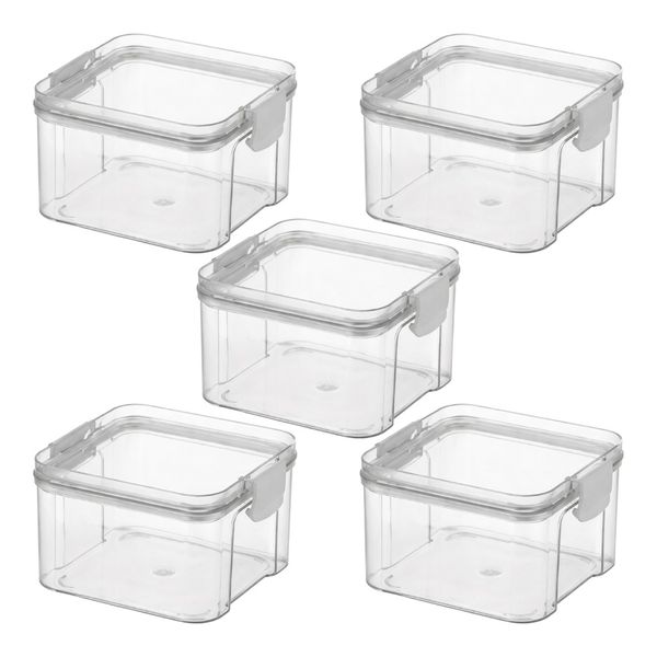 5 Pack - Plastic Clip Seal Snack Container