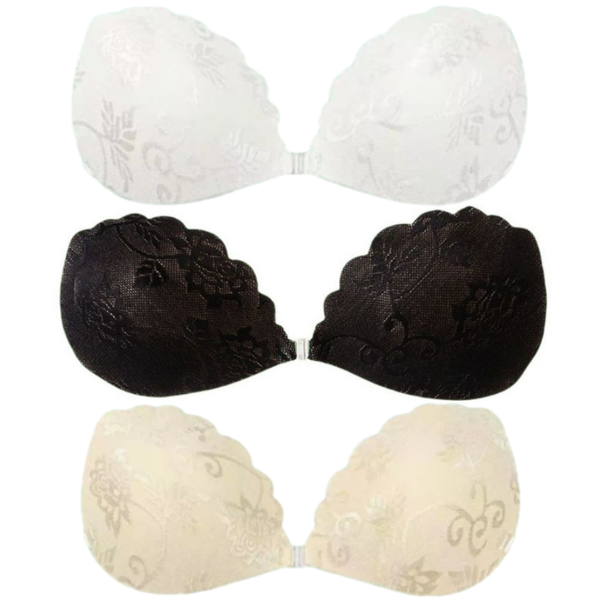 Woman's Adhesive Bra Strapless Backless Push Up Bra Invisible Stick Bra