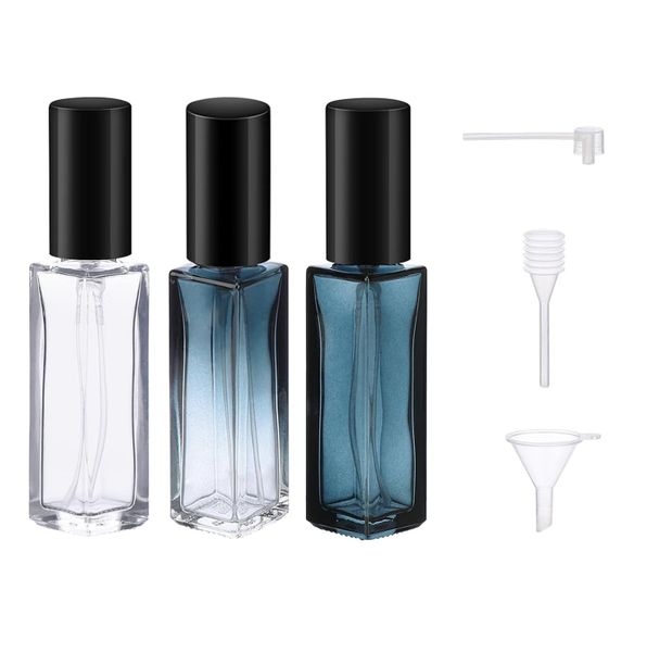 Glass Perfume Bottles, 3 Pack 10ml Refillable Mini Perfume Bottles Travel