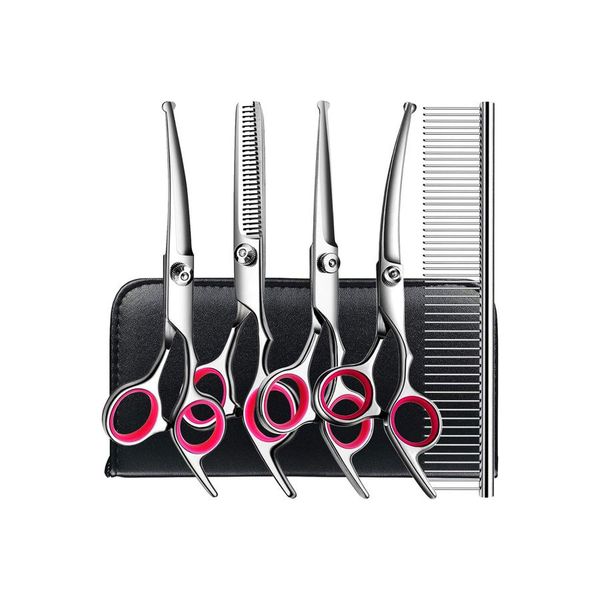 6 in1 Pets Grooming Scissors Kit with Safety Round Tips